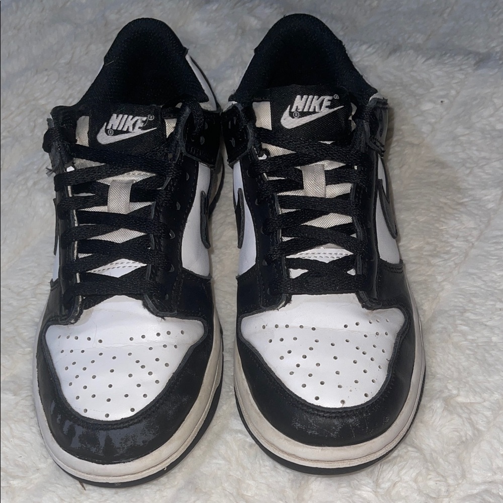 Nike Dunk Black and White Low-Top Sneakers with Contrast Swoosh